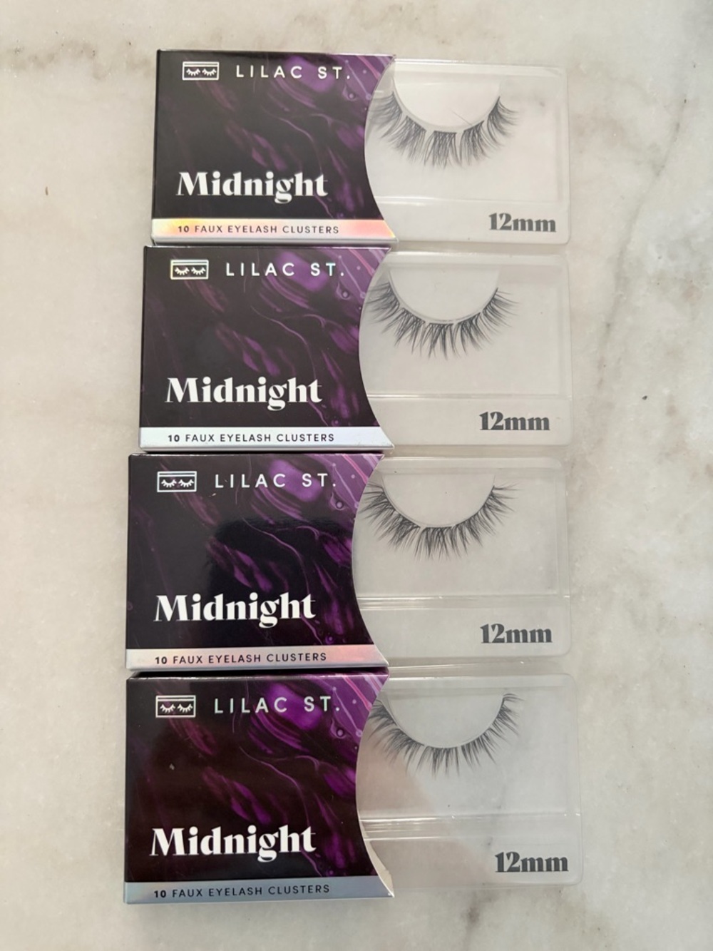 LILAC ST. Midnight eyelash clusters 12mm New